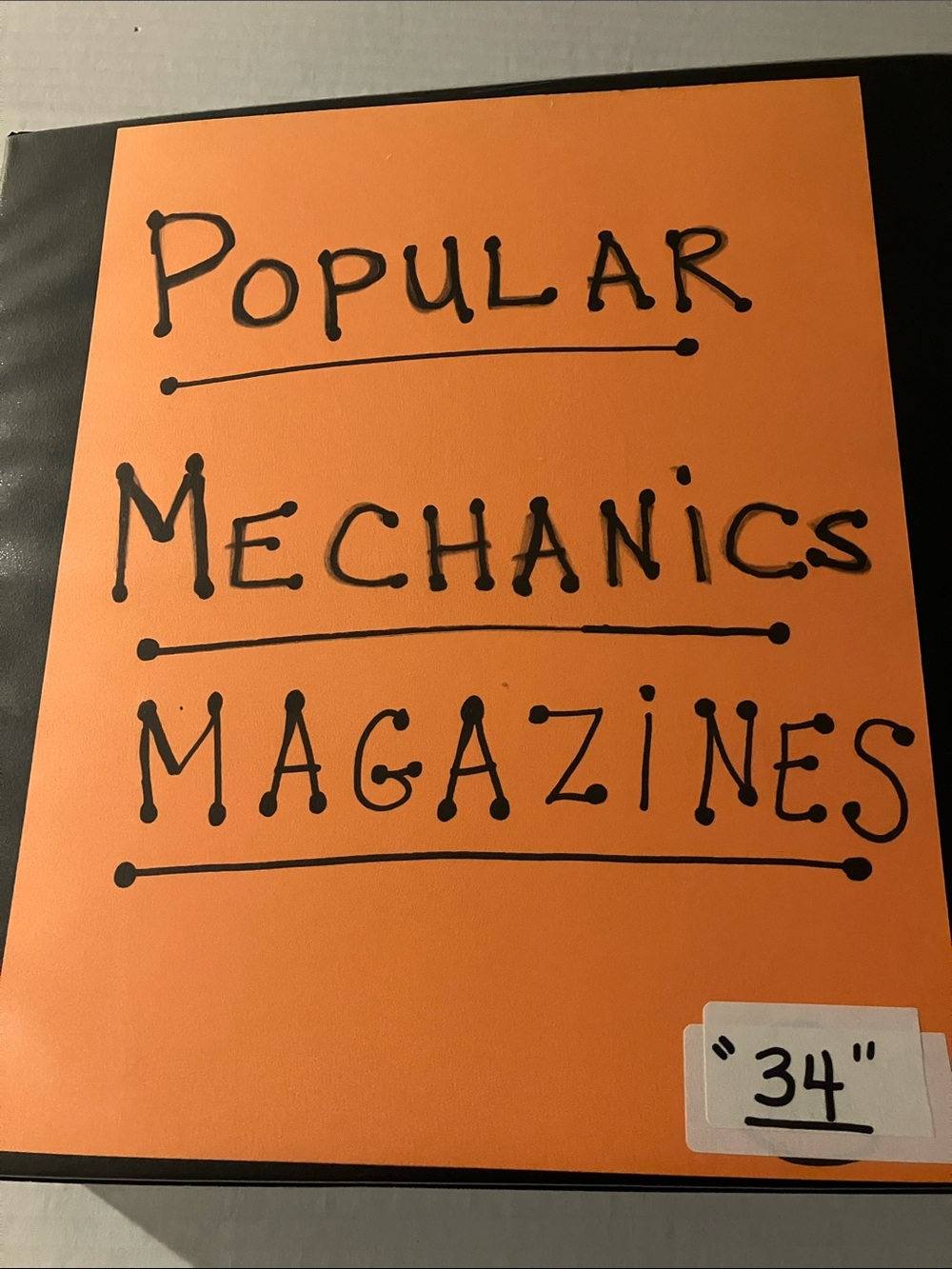 Popular Mechanics Magazines - Orange Coffee Table Book